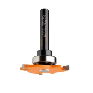 CMT 5/32 Wide x 1/2 in. Deep Slot Cutter with Arbor and Top Bearing, 1/2 in. Shank