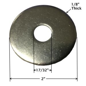 1/2 in. Extra-Large Diameter Structural Washers, 18-8 Stainless- Qty:25