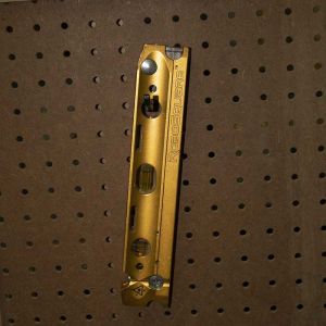 Talon Straight Pegboard Hooks - 3-1/2 in. - 12-Pack - with level hanging. 