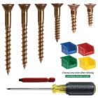 #8 Silicon Bronze Boat Builders Assortment, Flat Head, Square Drive - with Bins