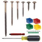#8 ProMaster-Plus Washer-Head Screw Assortment, Statuary Bronze Plated - with Bins
