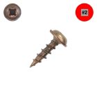 8 x 3/4 in. McFeely's Promaster-Plus Wood Screws, Statuary Bronze, Round Washer Head, Combo Drive - Qty:10000
