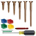 #10 Silicon Bronze Boat Builders Assortment, Flat Head, Square Drive - with Bins
