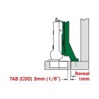 Grass Cabinet Door Hinge Kit - 110 Deg., Face Frame, Soft Close, Inset (2mm Reveal) - Single Door Kit