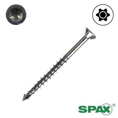 8x2-1/2 SPAX Trim MDF & Hardwood, Zinc, T-Star Qty:154 in.