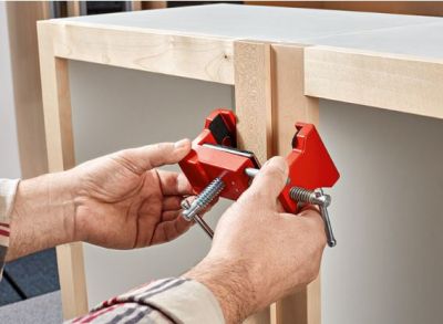 Bessey Face Frame Cabinetry Clamps (BES8511) – Pack Of 2, With Drill Guide & Non-Marring Pads For Cabinet Assembly