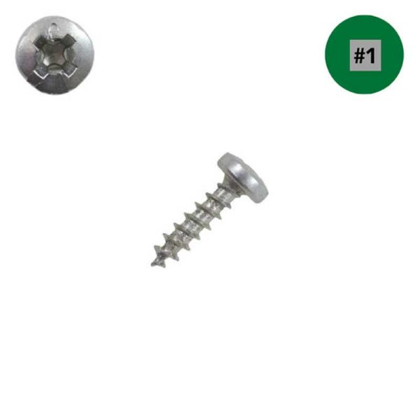 BCP Fasteners #6 X 1/2" Zinc Phillips Pan Head Wood Screws - 100 Pack (BCP386)