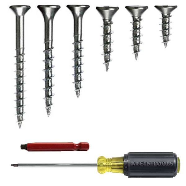 McFeely's FMZ #8 Assortment Flat Head clear Zinc Wood Screw #2