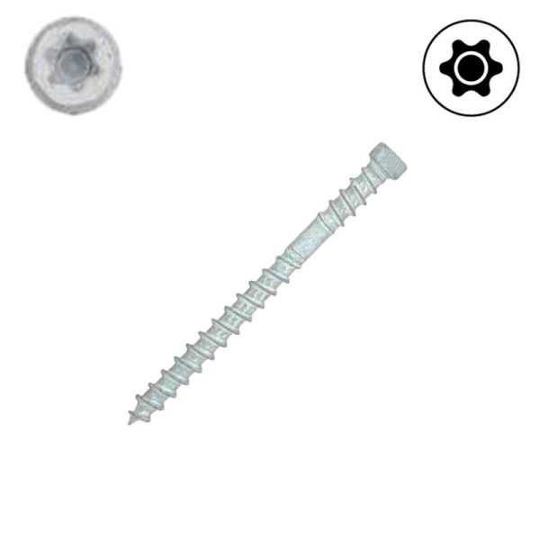 8x2 in. SPAX Trim Hd Dbl Thread, HCR White, T-Star Qty:100