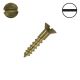 3 X 1/2 in. Wood Screws, Flat-Head, Solid Brass, Slotted-Drive