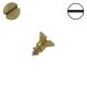 4 x 1/4 in. Wood Screws, Flat-Head, Solid Brass, Slotted-Drive