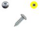 4 x 3/8 in. Wood Screws, Zinc Plated Steel, Pan Head, Square Drive - Qty:1000