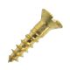 Wood Screws, Flat-Head, Solid Brass, Slotted-Drive 