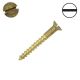 4 x 7/8 in. Flat-Head Wood Screw Solid Brass, Slotted - Qty:100 - Small Image