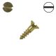 5 x 1/2 McFeely's Wood Screws, Flat-Head, Solid Brass, Slotted-Drive - QTY:100