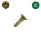 6 x 1/2 in. Flat Head Brass Hardware, Solid Brass, Square - Qty:1000