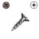 6 x 1/2 in. Hinge-Hardware Screw, Nickel, Phillips - Qty:1000