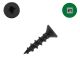 6 x 5/8 Flat-Head Wood Screws, Black, Square Drive - Qty:15000
