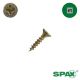 6 x 5/8 SPAX Flat Head Multi-Material, Yellow-Zinc, Combo, Qty: 50