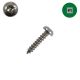 6 x 5/8 Pan-Head Wood Screws, 18-8 Stainless, Square Drive - Qty:100