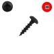 6 x 5/8 in. Wood Screws, Truss Head, Black, Combo Drive - Qty:1000