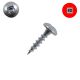 6 x 5/8 in. Wood Screws, Zinc Plated Steel, Truss Head, Combo Drive - Qty:15000
