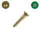 6 x 3/4 in. Brass Hardware Screws, Solid Brass, Flat Head, Square Drive - Qty:100
