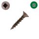 6 x 3/4 in. Wood Screws, Statuary Bronze Plated, Flat Head, Square Drive - Qty:100
