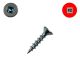 6 x 3/4 in. Wood Screws, Clear Zinc Plated, Flat Head, Square Drive - Qty:15000