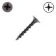 6 x 1 in. Drywall Screws,  Course Threaded, Unplated Steel, Flat Head, Phillips Drive - Qty:10000