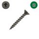 6 x 1 in. Wood Screws, Unplated Steel, Flat Head, Square Drive - Qty:100