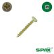 6 x 1 in. SPAX Multi-Material Interior Screws, Flat Head, Yellow-Zinc Plated, Combo Drive - Qty: 40