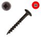 6 x 1 in. Wood Screws, Truss Head, Black, Combo Drive - Qty:1000