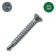 #6 x 1 in. Trim Head Metal Tapping, Zinc, Square - Qty:10000