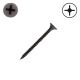 6 x 1-1/8 in. Drywall Screws, Fine Threaded, Unplated Steel, Flat Head, Phillips Drive - Qty:10000