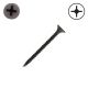 6 x 1-1/4 in. Drywall Screws, Fine Threaded, Unplated Steel, Flat Head, Phillips Drive - Qty:1000