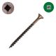 6 x 1-1/4 in. Wood Screws, Statuary Bronze Plated, Flat Head, Square Drive - Qty:100