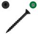 6 x 1-1/4 Flat-Head Wood Screws, Black, Square Drive - Qty:8000