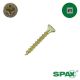 6 x 1-1/4 in. SPAX Flat Head Screws, Yellow-Zinc, Qty: 35