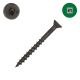 6 x 1-1/2 in. Wood Screws, Unplated Steel, Flat Head, Square Drive Qty:100