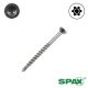 6 x 1-1/2 SPAX Trim-Head for MDF & Hardwood, Zinc, Torx, Nibs, Qty:315