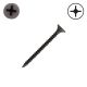 6 x 1-5/8 in. Drywall Screws, Fine Threaded, Unplated Steel, Flat Head, Phillips Drive - Qty:1000