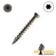 7 x 1-1/4 in. Big Timber Finish Wood Screw, Coated, Trim Head, T-10, Bronze - Qty:7000