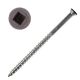 7 x 1-5/8 inchTrim Head Screws, Stainless, Black Head, Square Drive, QTY:100