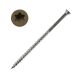 7 x 1-5/8 Head-Coated Trim-Head Screws, 316 Stainless, Brown01 Head Color, Torx Drive - QTY:350