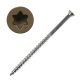 7 x 2-1/4 Head-Coated Trim-Head Wood Screw, 305 Stainless Steel, Brown01 Head Color, Torx Drive