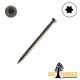 7 x 2-1/2 in. Big T Finish Wood Screw, Coated, Trim Head, T-10, Bronze