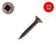 8 x 3/4 in. Wood Screws, Statuary Bronze Plated, Flat Head, Square Drive - Qty:100