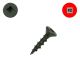 8 x 3/4 in. Wood Screws, Flat Head, Black, Square Drive - Qty:1000