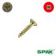 8 x 3/4 in. SPAX Multi-Material Interior Screws, Flat Head, Yellow-Zinc Plated, Combo Drive - Qty: 35